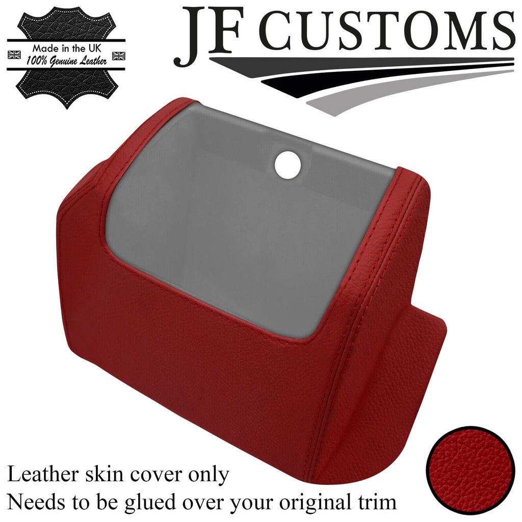 D RED ITALIAN LEATHER LOWER DASH END POCKET COVER FOR VW T4 TRANSPORTER JF1
