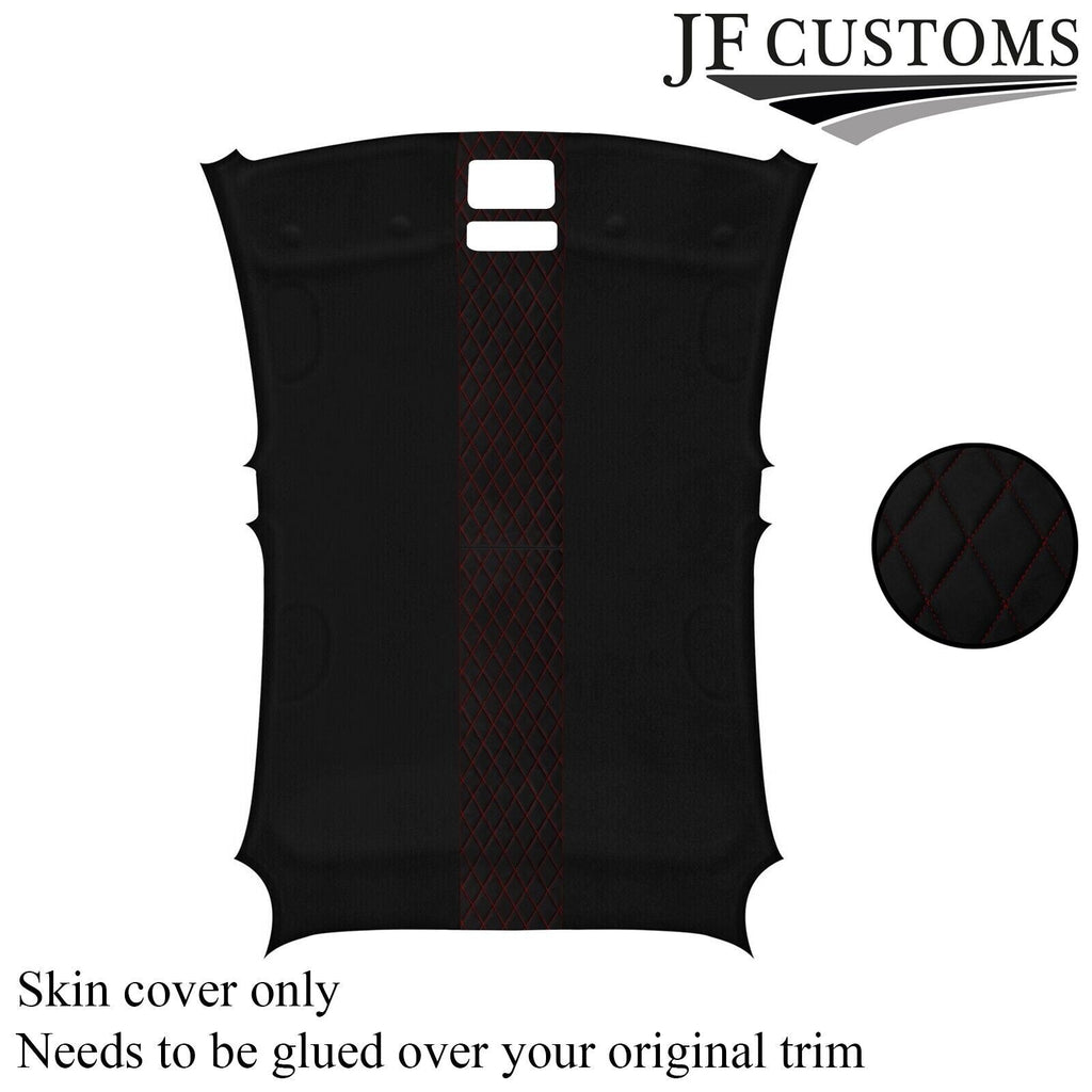 DSG2 D RED DIAMOND STITCH SUEDE HEADLINER COVER FOR ALFA ROMEO GIULIETTA 10-16