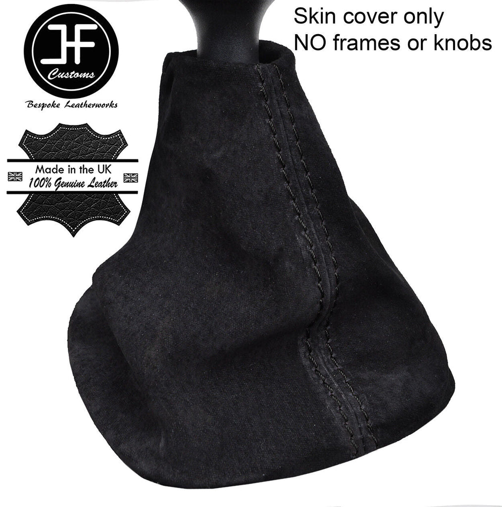 BLACK STITCH REAL SUEDE MANUAL GEAR GAITER FITS RENAULT TRAFIC 2001-2014