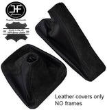 BLACK LEATHER & BLACK SUEDE GEAR & HANDBRAKE GAITER FITS BMW E90 E91 E92 E93