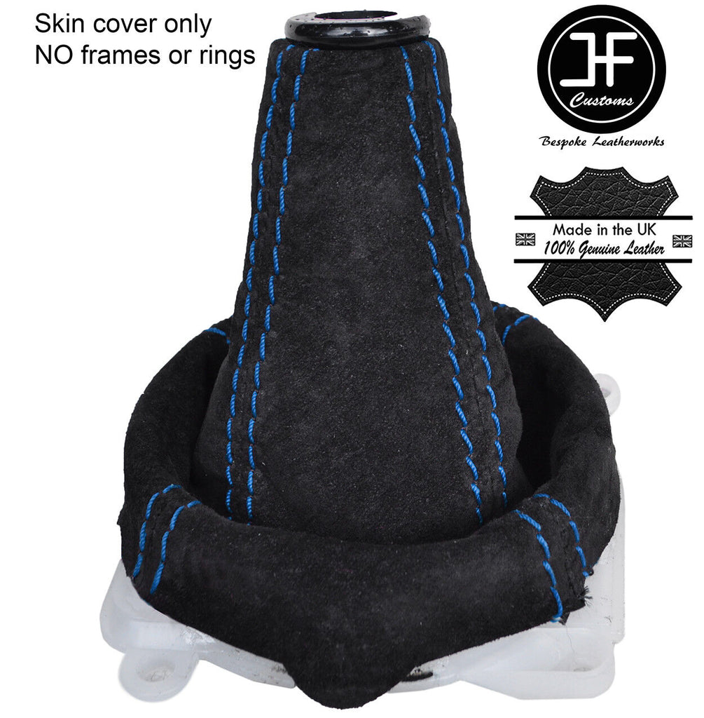 BLUE STITCHING 5 SPEED SUEDE MANUAL GEAR GAITER FOR MITSUBISHI LANCER EVO 7 8 9