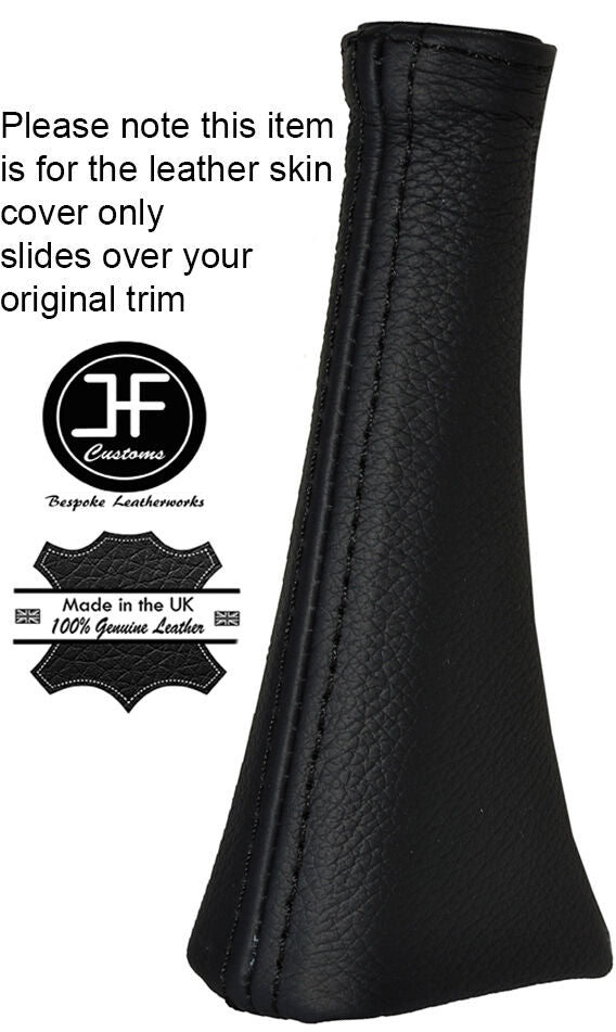 BLACK STICH AUTO AUTOMATIC GEAR STICK TRIM LEATHER COVER FITS VW T4 TRANSPORTER