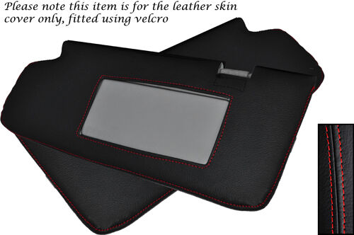 RED STITCH FITS NISSAN 350Z FAIRLADY 2X SUN VISORS LEATHER COVERS ONLY