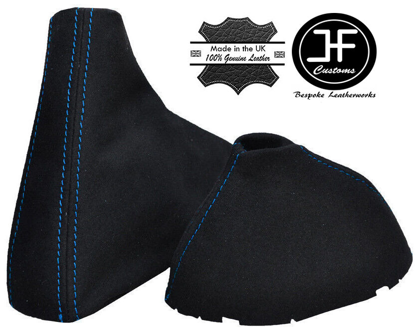 BLUE STITCH AUTOMATIC SUEDE GEAR HANDBRAKE GAITER FITS BMW E90 E91 E92 E93
