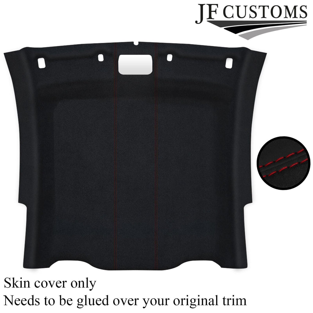 DARK RED STITCH LUXE SUEDE HEADLINER COVER FOR FORD MUSTANG 2015+ CUSTOM NEW