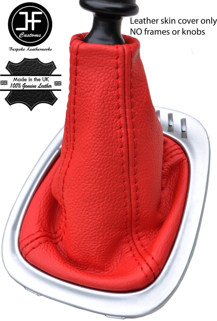 RED TOP GRAIN GENUINE LEATHER GEAR GAITER FITS VW SHARAN MK1 1995-2000