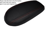RED STITCH ARMREST LID LEATHER SKIN COVER FITS HYUNDAI VELOSTER 2011-2015