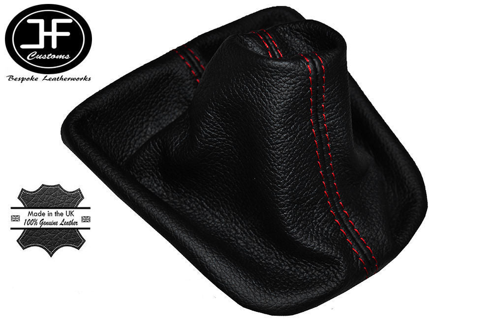 RED STITCH LEATHER SKIN MANUAL GEAR GAITER FITS VW PASSAT B5 5 6 SPEED 97-00