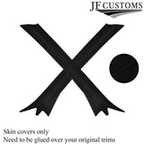 BLACK STITCH LUXE SUEDE HARDTOP ROOF PILLAR KIT COVER FITS BMW E36 CONVERTIBLE