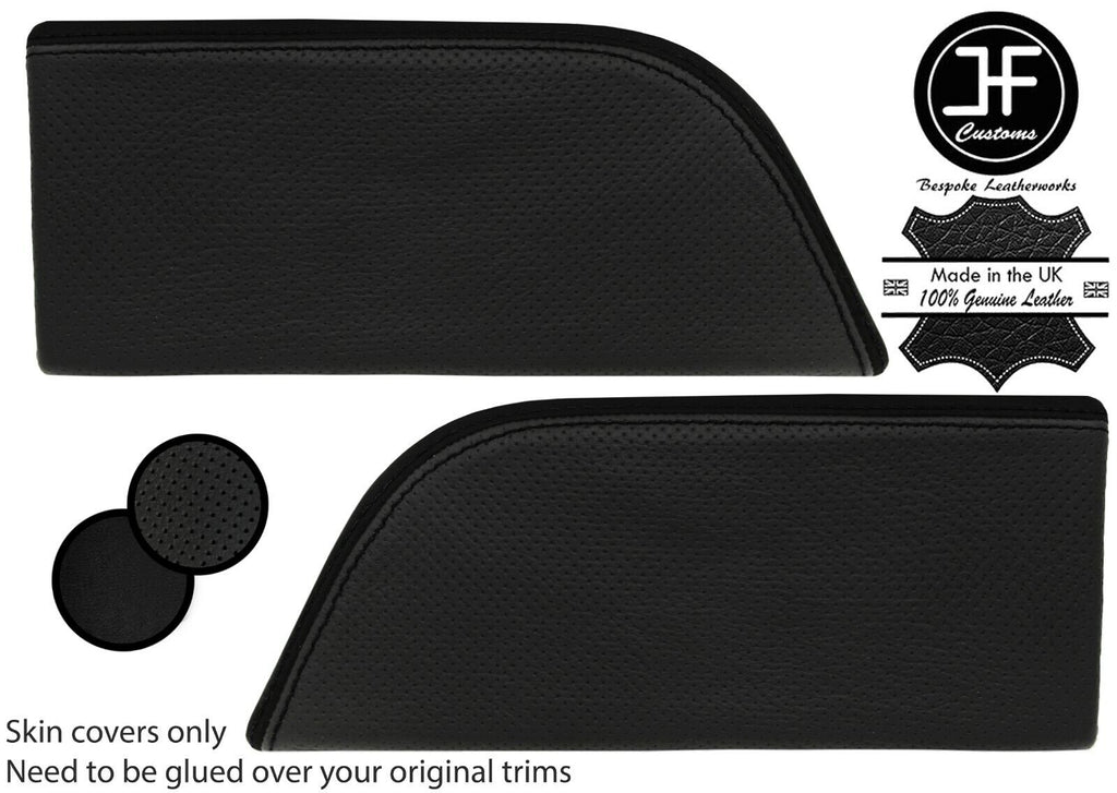 BLACK STITCH 2X REAR SPEAKER TRIM  LEATHER AND SUEDE COVER FOR NISSAN 300ZX Z32