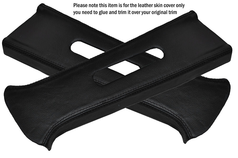BLACK STITCH 2X B POST PILLAR LEATHER SKIN COVERS FITS LEXUS IS200 1998-2005