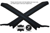 BLUE STITCHING 2X A POST PILLAR LEATHER COVERS FITS FORD MONDEO MK3 2001-2006