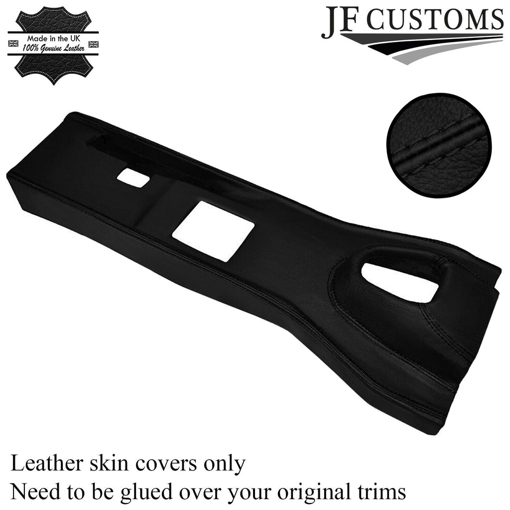 BLACK STITCHING MANUAL CENTRE CONSOLE TRIM LEATHER COVER FITS JAGUAR E TYPE V12