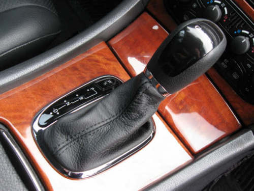 FITS MERCEDES C CLASS W203 AUTO LEATHER GEAR GAITER GREY CUSTOM NEW MADE IN UK