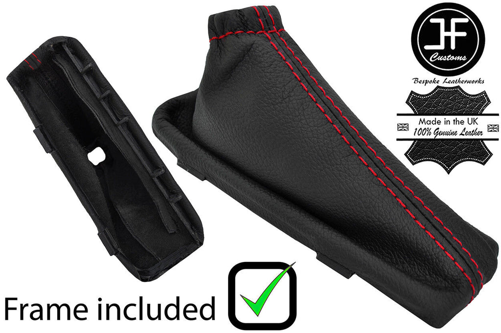 RED STITCH LEATHER HANDBRAKE+PLASTIC FRAME FOR RANGE ROVER VOGUE L322 02-06