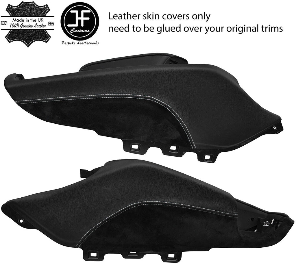GREY STITCH CENTER CONSOLE TRIM LEATHER & SUEDE COVERS FITS AUDI TT MK2 06-14