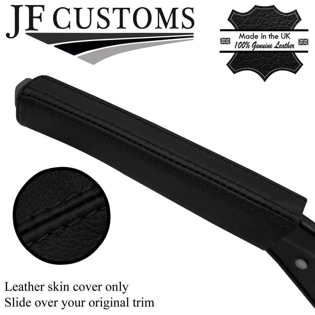 BLACK STITCH TOP-GRAIN LEATHER HANDBRAKE HANDLE COVER FOR PEUGEOT 405 87-97