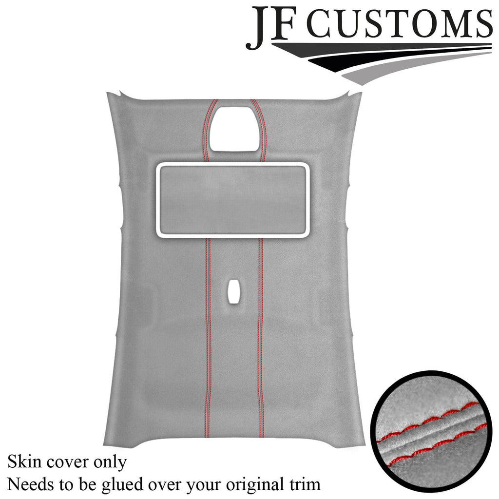 RED STITCH L GREY SUEDE SUNROOF HEADLINER COVER FOR FORD FOCUS ST MK3 11-15