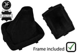 BLACK STITCH SUEDE MANUAL GEAR + PLASTIC FRAME FOR AUDI A6 C6 2004-2011