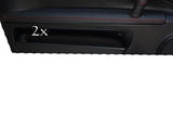 FITS FIAT COUPE LEATHER 2X DOOR ARMREST COVERS red stitch CUSTOM NEW MADE IN UK