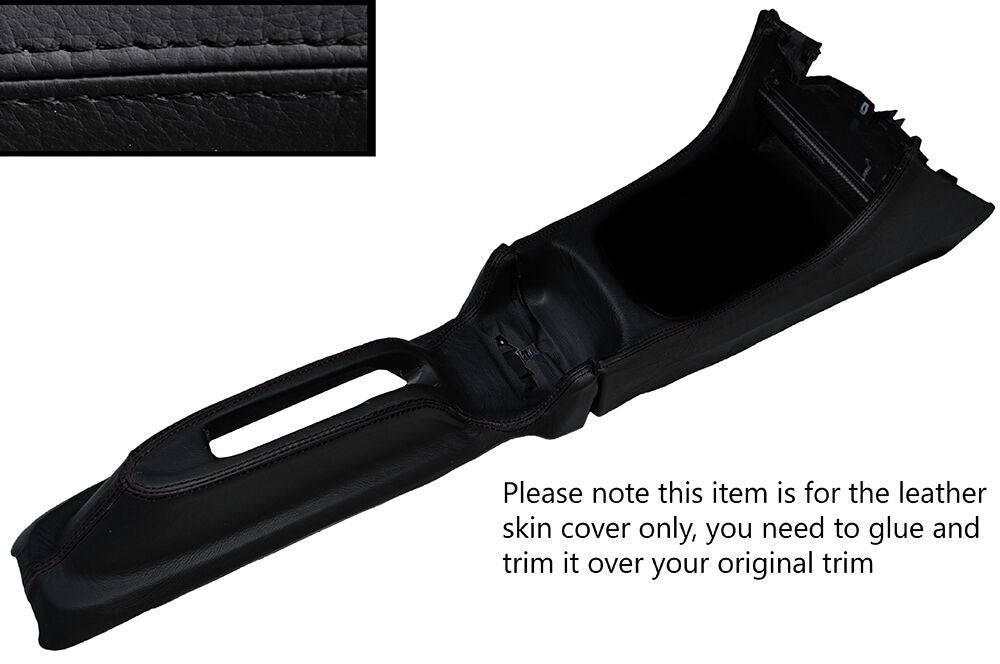 BLACK STITCH CENTRE CONSOLE TRIM LEATHER COVER  FITS HONDA INTEGRA DC2 93-01