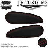 RED STITCH ITALIAN LEATHER 2X SEAT ARMREST COVERS FOR CITROEN C4 PICASSO 06-13