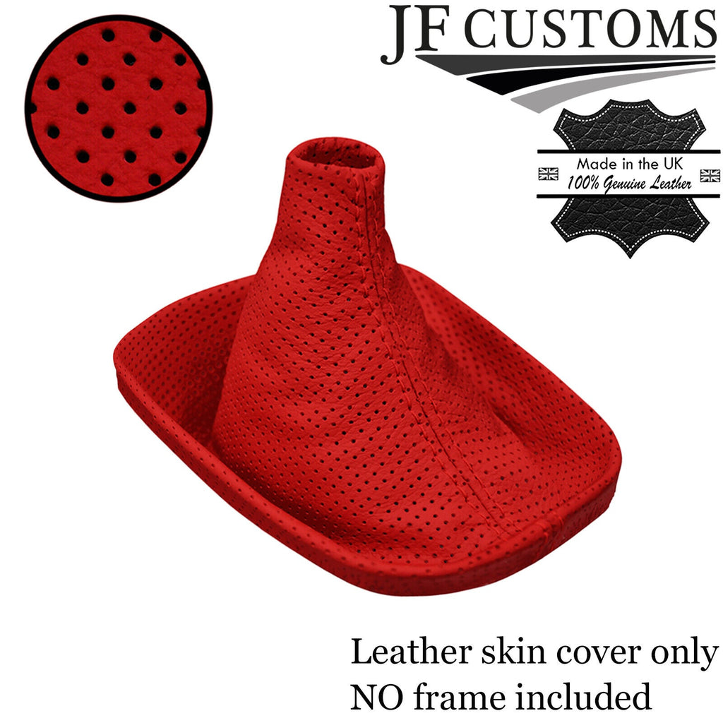 RED PERFORATED LEATHER MANUAL GEAR GAITER FITS BMW 3 SERIES E21 1975-1984