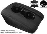 BLACK STITCH DOUBLE CUP ARMREST LID LEATHER COVER ONLY FITS AUDI Q7 2007-2015
