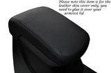 BLACK STITCHING FITS MITSUBISHI L200 2010+ BLACK LEATHER ARMREST COVER ONLY