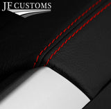 RED STITCH 2X FRONT DOOR ARMREST COVER FITS SUZUKI VITARA LY 15-20 CUSTOM NEW