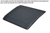 blue stitch FITS NISSAN 350Z 03-09 CENTRE CONSOLE LEATHER LID COVER ONLY