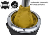 YELLOW TOP GRAIN REAL LEATHER MANUAL GEAR GAITER FOR AUDI TT MK1 1998-2006