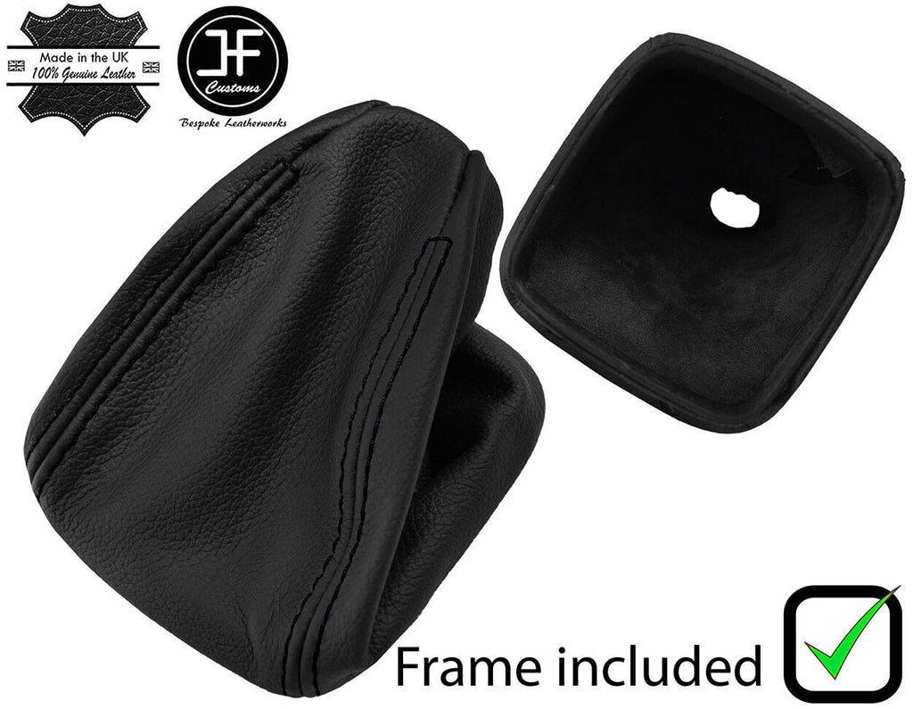 BLACK STITCH LEATHER GEAR GAITER+PLASTIC FRAME FITS MERCEDES A CLASS W168 97-04