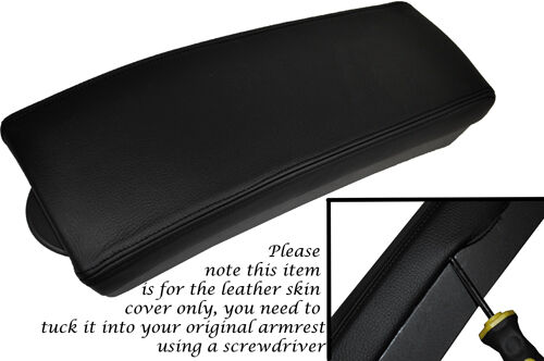 BLACK STITCHING FITS TOYOTA PRIUS T3 T4 2009-2012 LEATHER ARMREST SKIN COVER