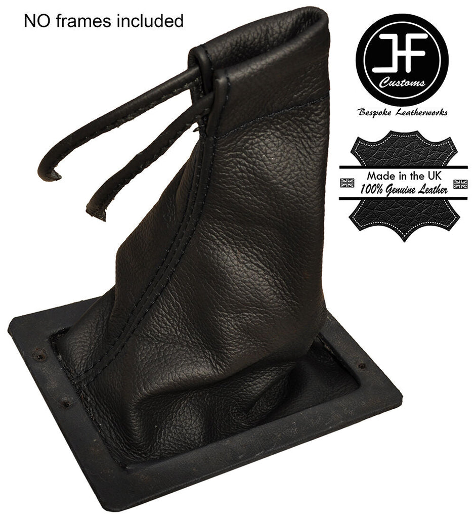 BLACK STITCHING LEATHER GEAR GAITER FITS JENSEN INTERCEPTOR CUSTOM NEW