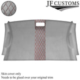 DSG2 RED STITCH L GREY SUEDE HEADLINER COVER FOR FORD TRANSIT CONNECT 02-13