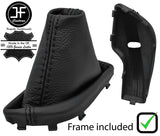 BLACK STITCH LEATHER AUTOMATIC GEAR+PLASTIC FRAME FITS HYUNDAI SONATA 11-14