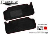 RED CROSS STITCH SUEDE 2X SUN VISOR COVERS FITS HONDA CIVIC MK10 X 2015-2020