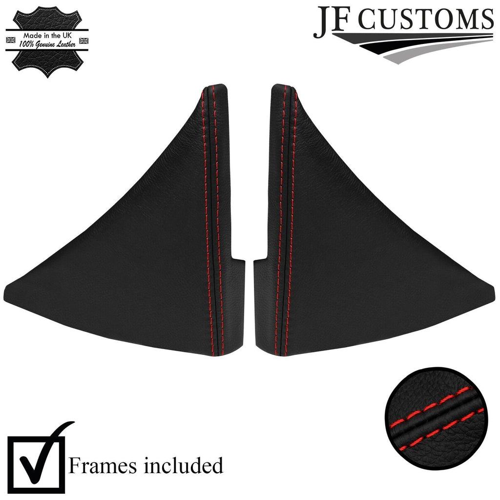 RED STICH 2X TRIANGLE CONSOLE SIDE TRIM+FRAMES COVER FOR MAZDA MX5 MK3 05-08