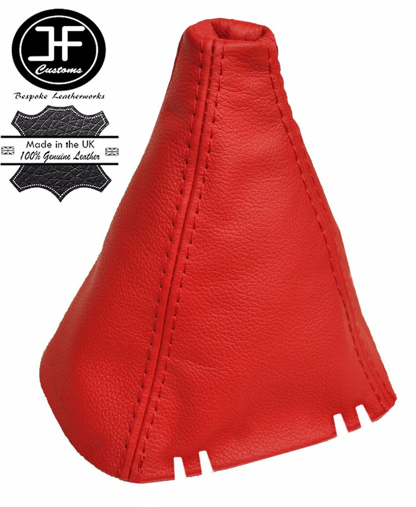 RED REAL LEATHER GEAR GAITER FITS SEAT LEON MK2 TOLEDO MK3 ALTEA XL 05-14
