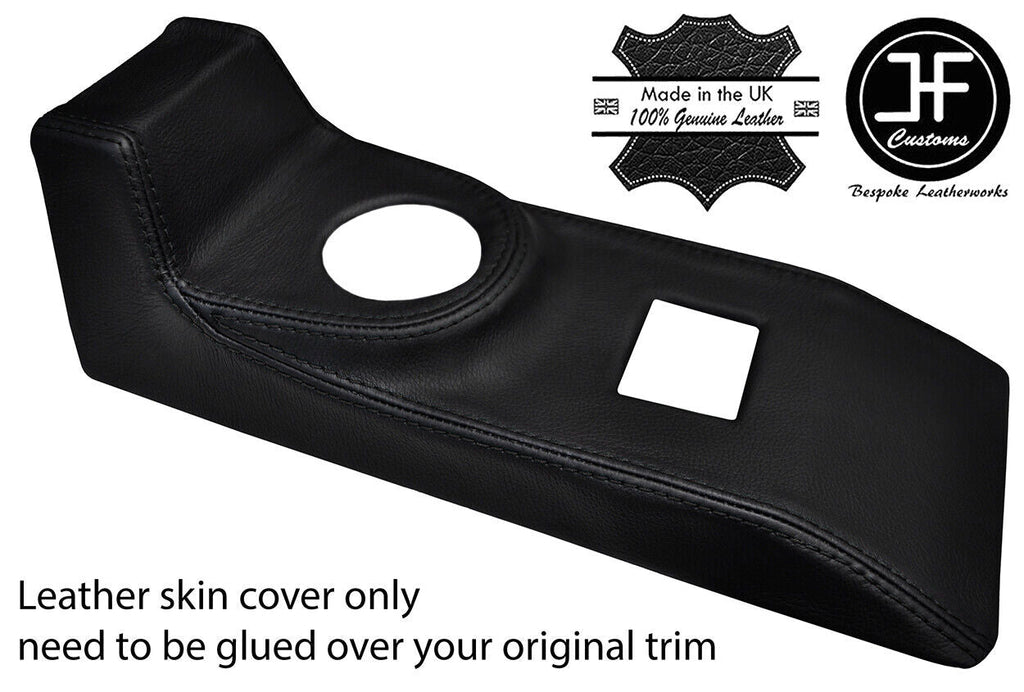 BLACK STITCH CONSOLE GEAR SURROUND LEATHER COVER FOR RELIANT SCIMITAR SE4 COUPE