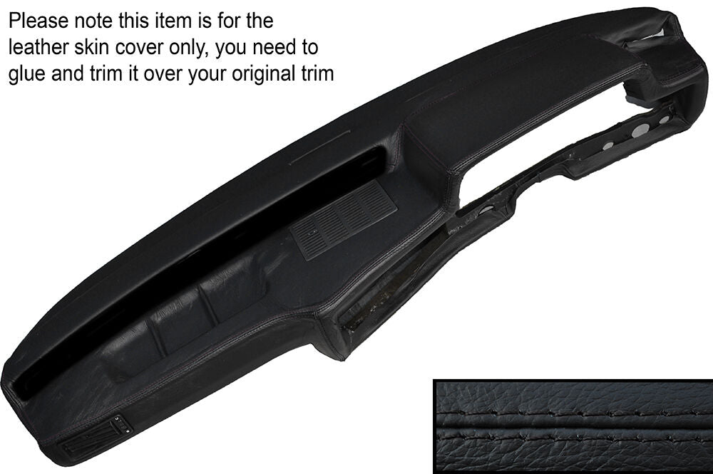 BLACK STITCHING DASH DASHBOARD LEATHER SKIN COVER FITS BMW 3 SERIES E21 75-84