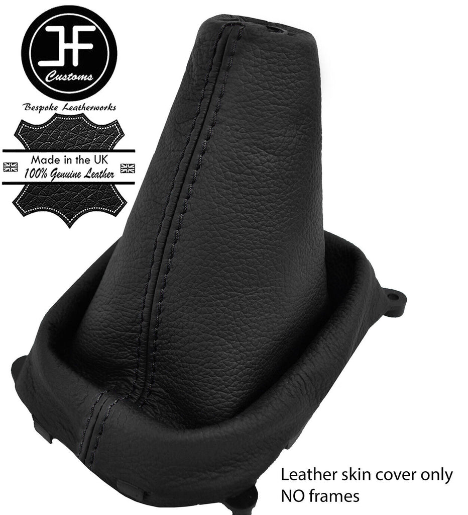BLACK STITCH TOP GRAIN LEATHER MANUAL GEAR GAITER FITS MAZDA 323 323F 1998-2004