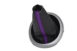FITS SUZUKI SWIFT 05-10 LEATHER WITH purple stripe stitching GEAR GAITER