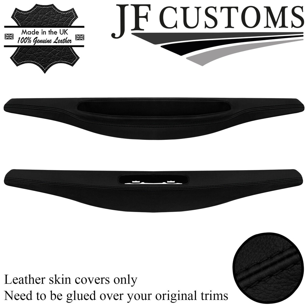 BLACK STITCH ITALIAN LEATHER 2X DOOR SILL TRIM COVERS FOR PORSCHE 911 997 05-12