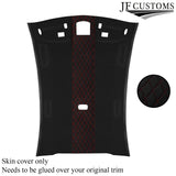 DSG2 RED DIAMOND STITCH LUXE SUEDE HEADLINER COVER FOR FORD FIESTA MK2 83-89