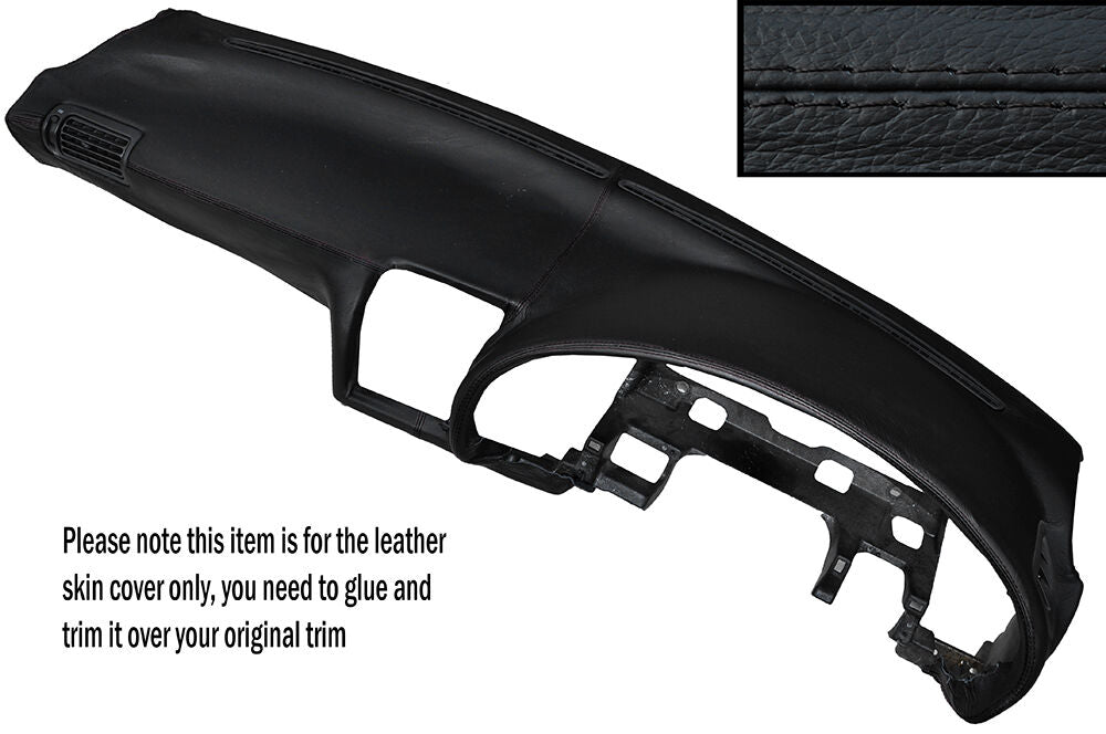 BLACK STITCH DASH DASHBOARD LEATHER SKIN COVER FITS TOYOTA CELICA GT4 MK5 90-93