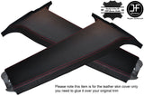 RED STITCH 2X LOWER B PILLAR LEATHER COVERS FITS VW GOLF MK3 JETTA 91-98 5 DR