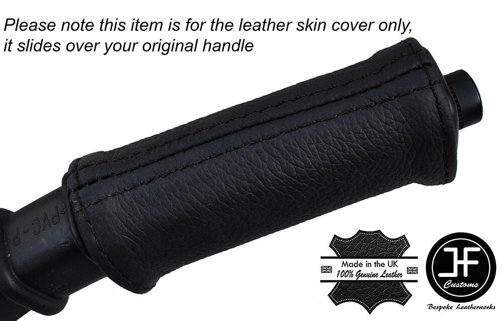 BLACK STITCH HANDBRAKE HANDLE LEATHER SKIN COVER FITS ALFA ROMEO 155 1992-1998