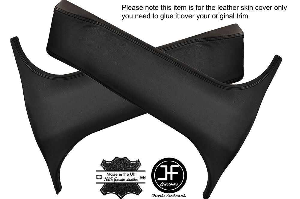 BLACK STITCH 2X LOWER B PILLAR LEATHER COVERS FITS SUBARU IMPREZA WRX STI 02-07